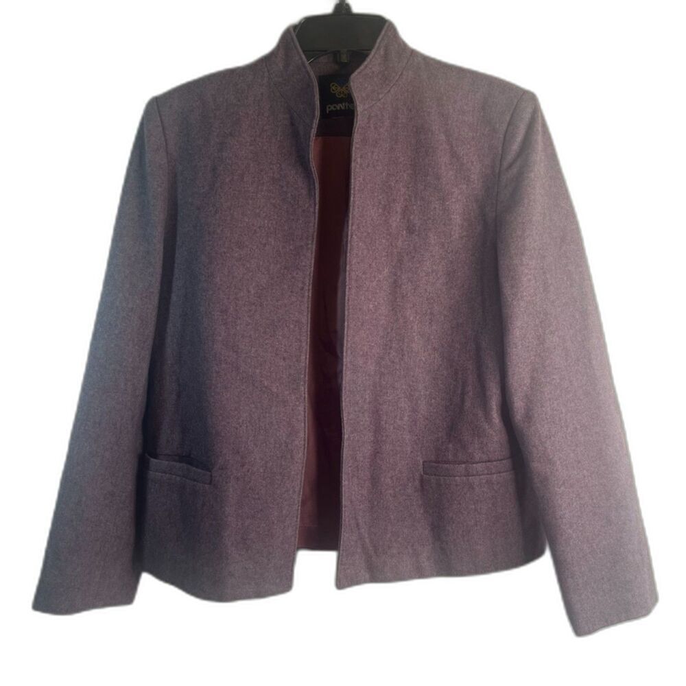 Panther Vintage Wool Dress Blazer Purple Jacket‎ Women's Size MD